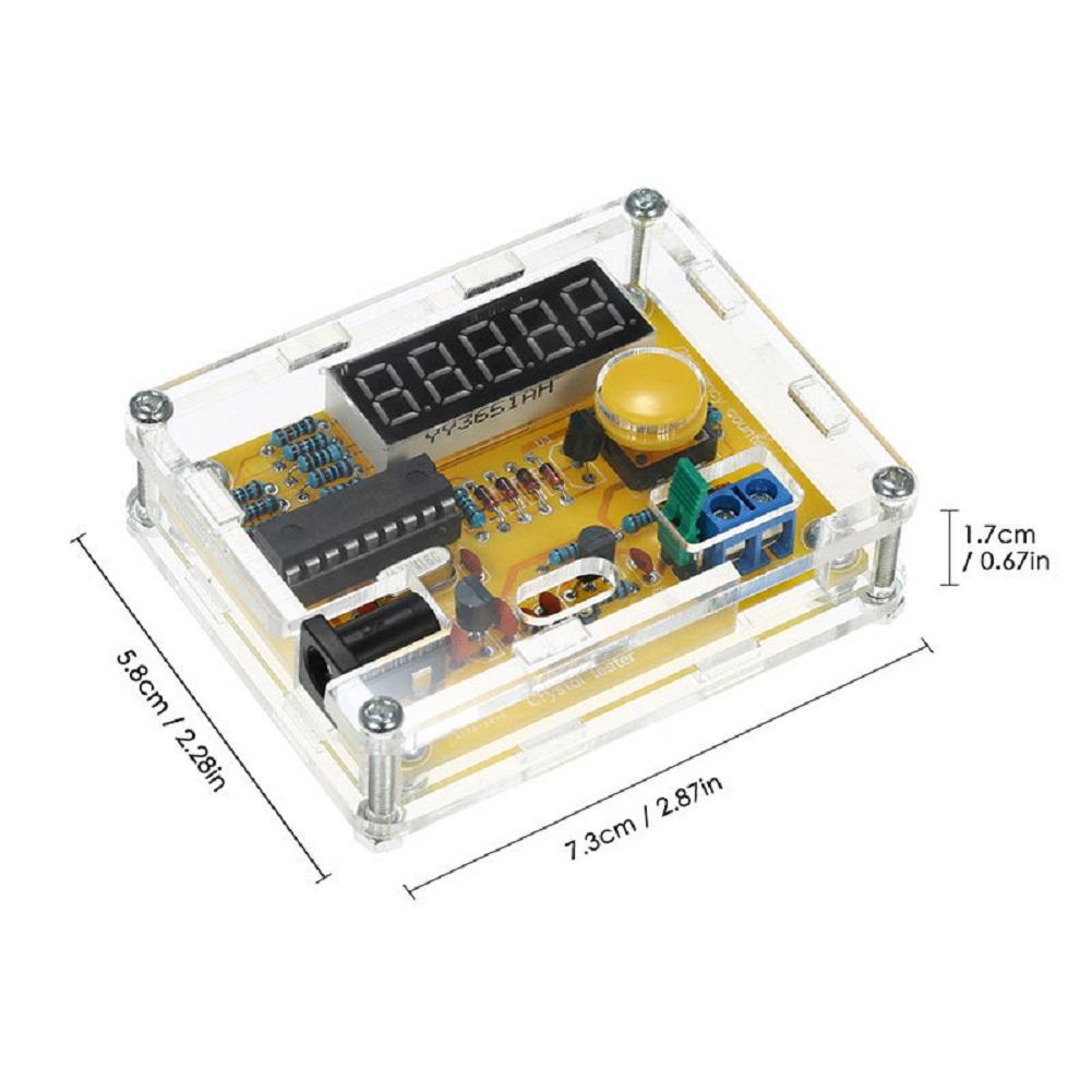 1Hz-50MHz Frequency Counter DIY Kit With Shell For Oscillator Tester 30V Signal Capacity Testing 5-12V