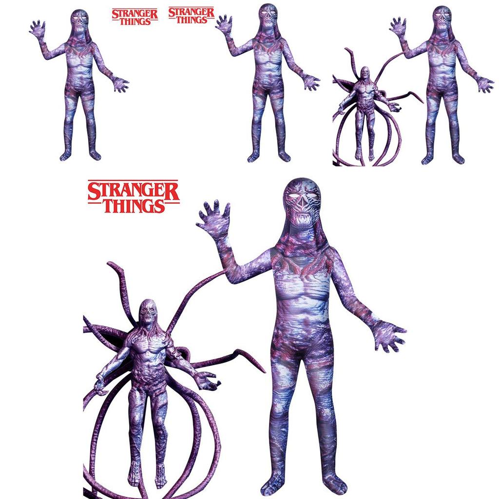 Stranger Things Halloween Kinder Cosplay Kostüm Einteiler Set Perfekt für Maskeraden und Themenpartys