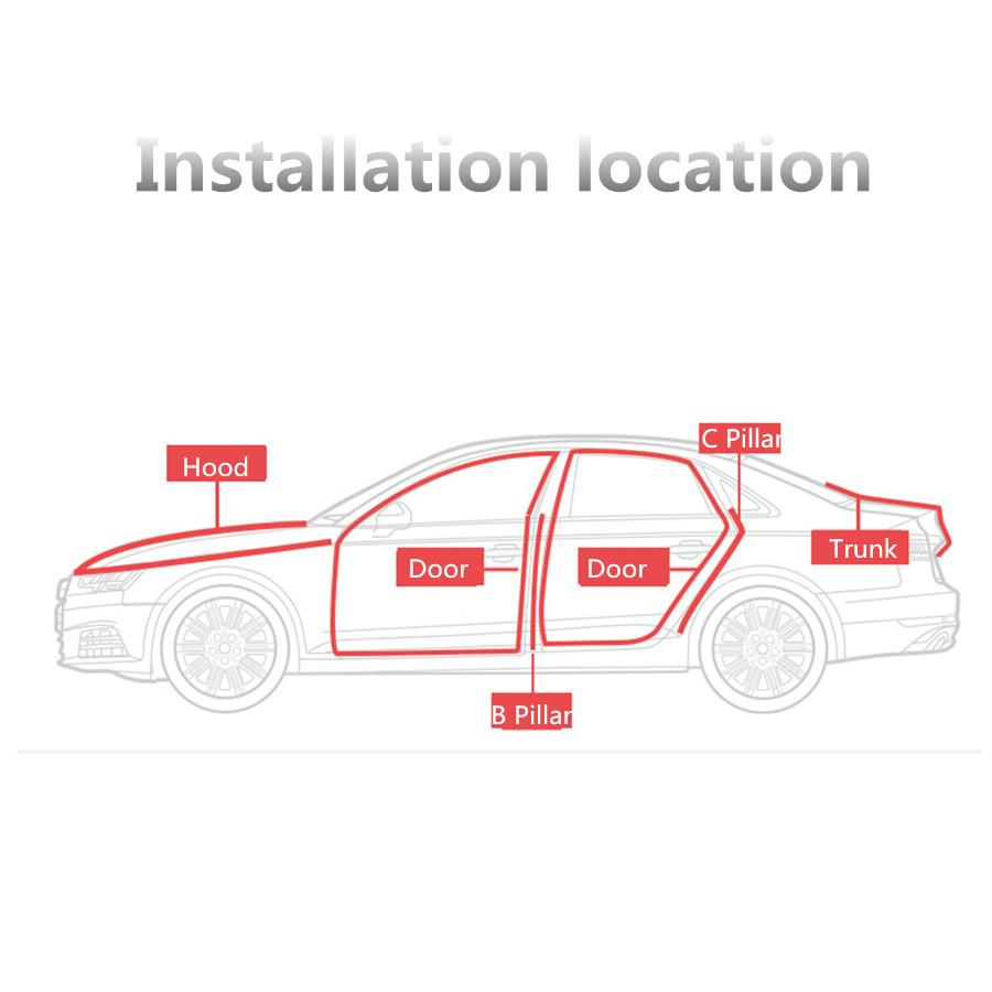 Universal 10M Double Layer Car Front Rear Door Seal Lid Edge Moulding Trim Strip