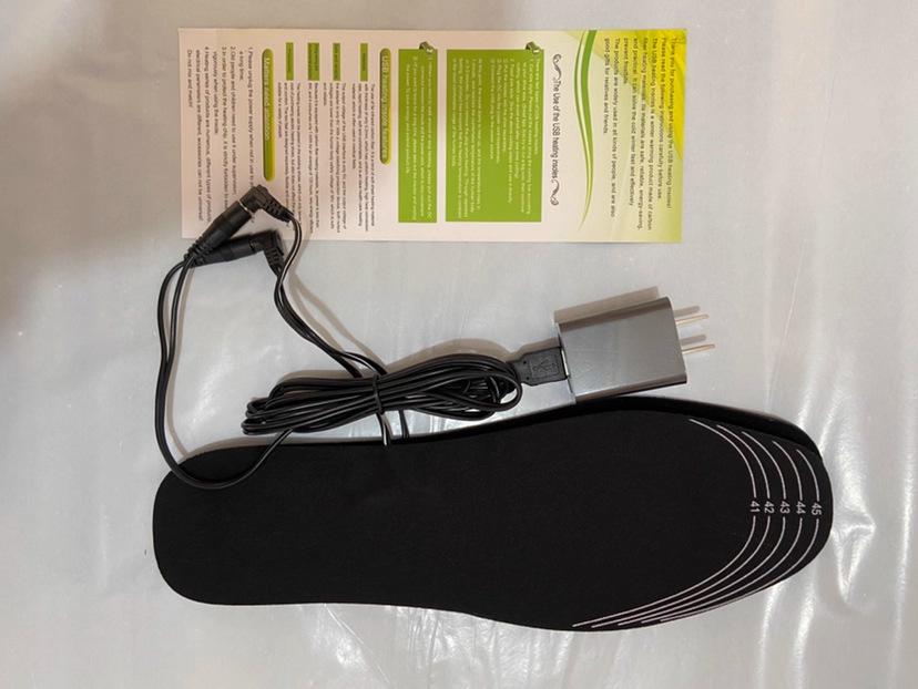 USB Heated Cuttable Insoles for Warm Feet - Rechargeable and Adjustable Heating Insoles