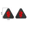 XWFF6 2Pcs Snake Logo Decal Car Side Fender Body Badge Sticker For Alfa Romeo Giulia Mito Giulietta 159 156 147 Sportiva Stelvio GT