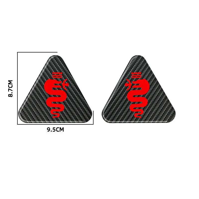 XWFF6 2Pcs Snake Logo Decal Car Side Fender Body Badge Sticker For Alfa Romeo Giulia Mito Giulietta 159 156 147 Sportiva Stelvio GT