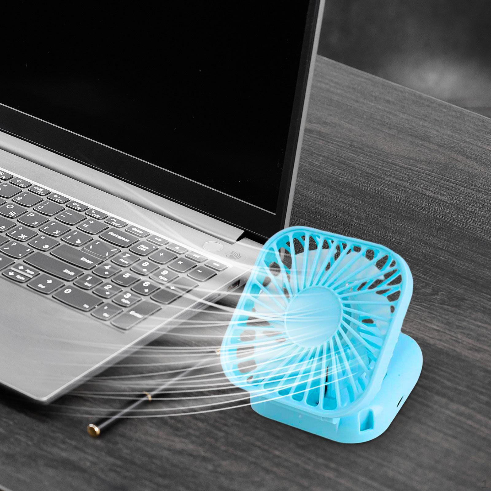 

Портативный настольный вентилятор, портативное носимое перезаряжаемое ожерелье, личное со шнурком для синий