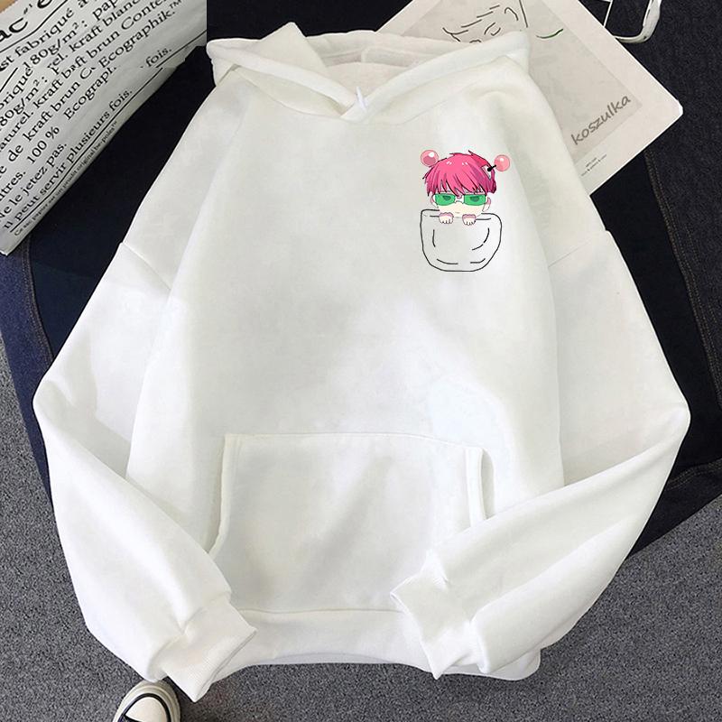 

Unisex Anime The Disastrous Life of Saiki K Left Chest Hoodies Unisex/Women Unisex Harajuku Casual Hoodie Japanese Style Basic Sweatshirts 2XL