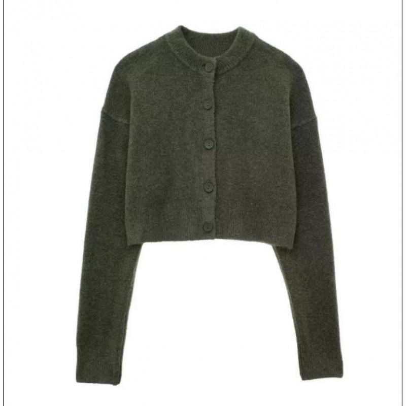 Womens Knit Cardigan Sweater Single-Breasted Fashion Casual Multi-Color Options Short Outerwear