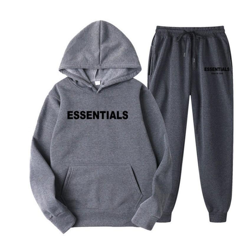 Mens Hooded Sportswear Set Casual Tracksuit Sweatshirt Pants Gym Streetwear