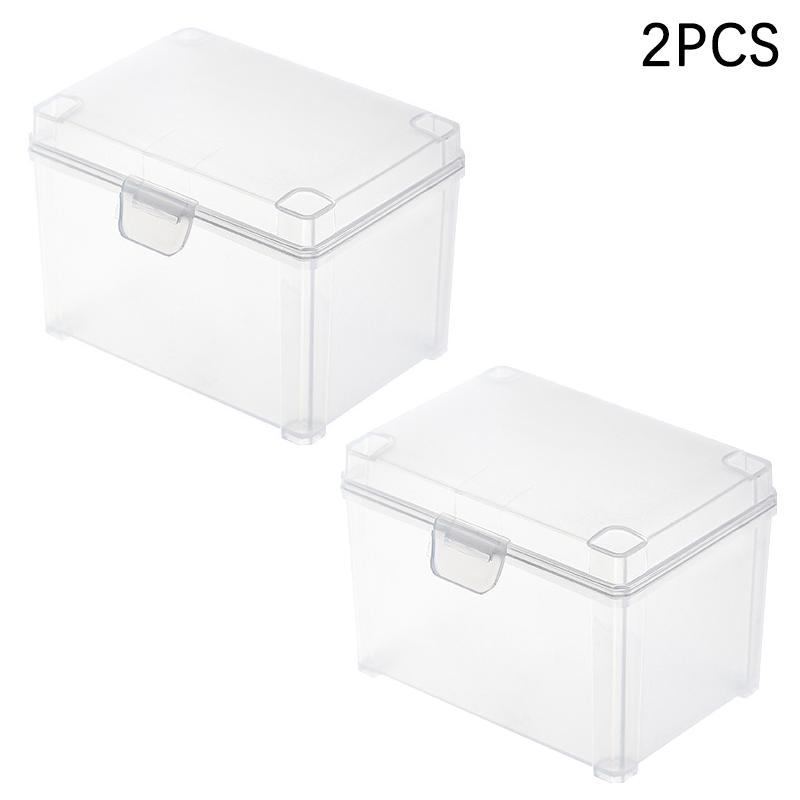 1/2Pcs Card Storage Box For Game Cards Trading Cards Sports Cards Playing Card Case Clear Stackable Card Storage Box