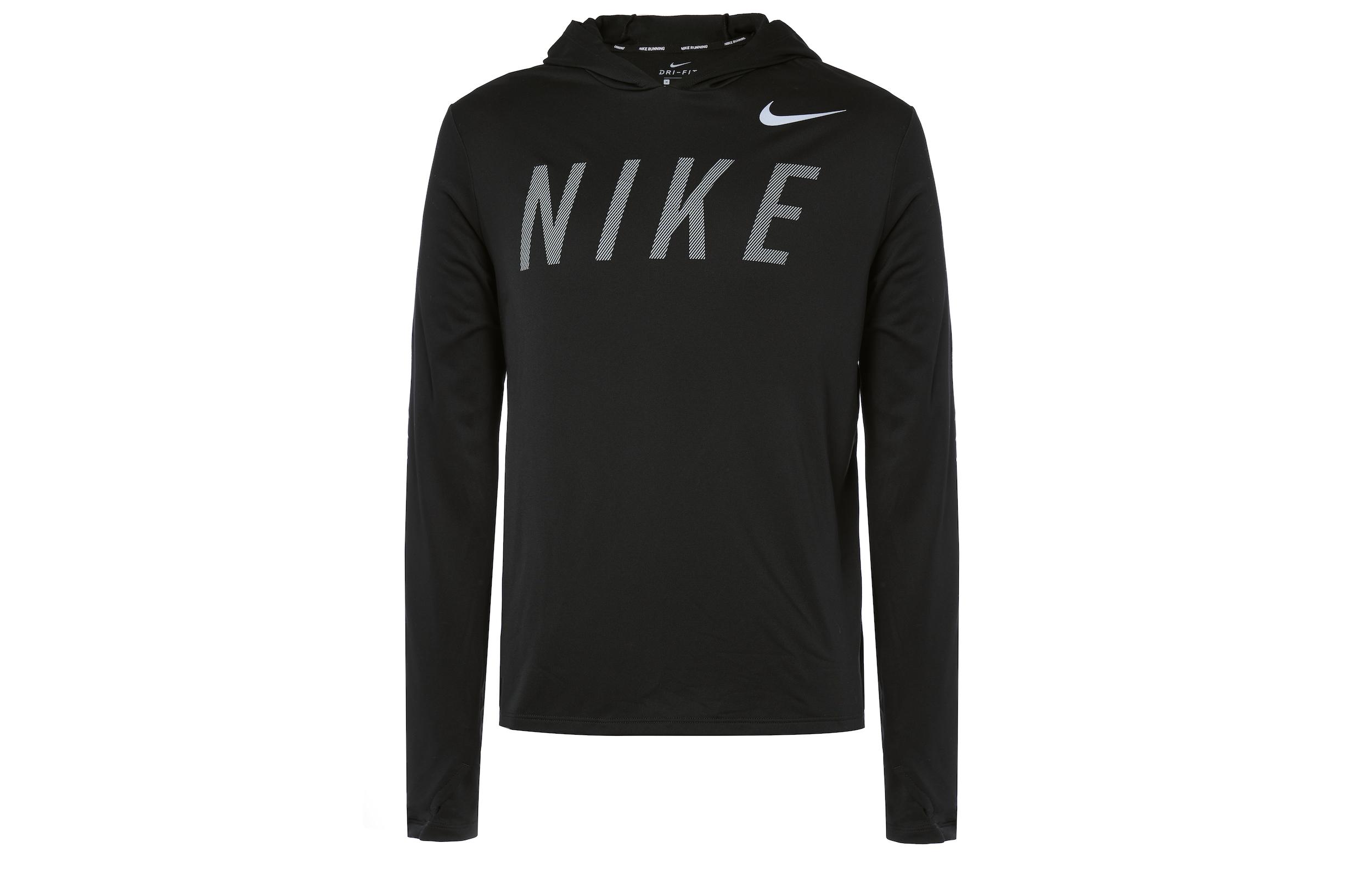 Nike T Shirts Men s Black Hooded Moderate Straight Fit AQ4850-010 M