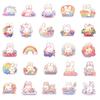 50 Cartoon Rainbow Rabbit Stickers for Suitcases, Diaries, Phone Cases, and DIY Decorations.