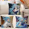 Anime-Konosuba Aqua Pillow Cushion Cover Pillowcase Living Room Sofa Home Decor Customized