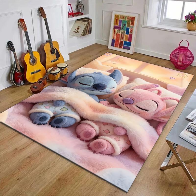 1pc S-Stitch Design Printed Area Rug Carpet for Bedroom Living Room Home Decor Rugs Mat Non Slip Mat Rug for Bedside