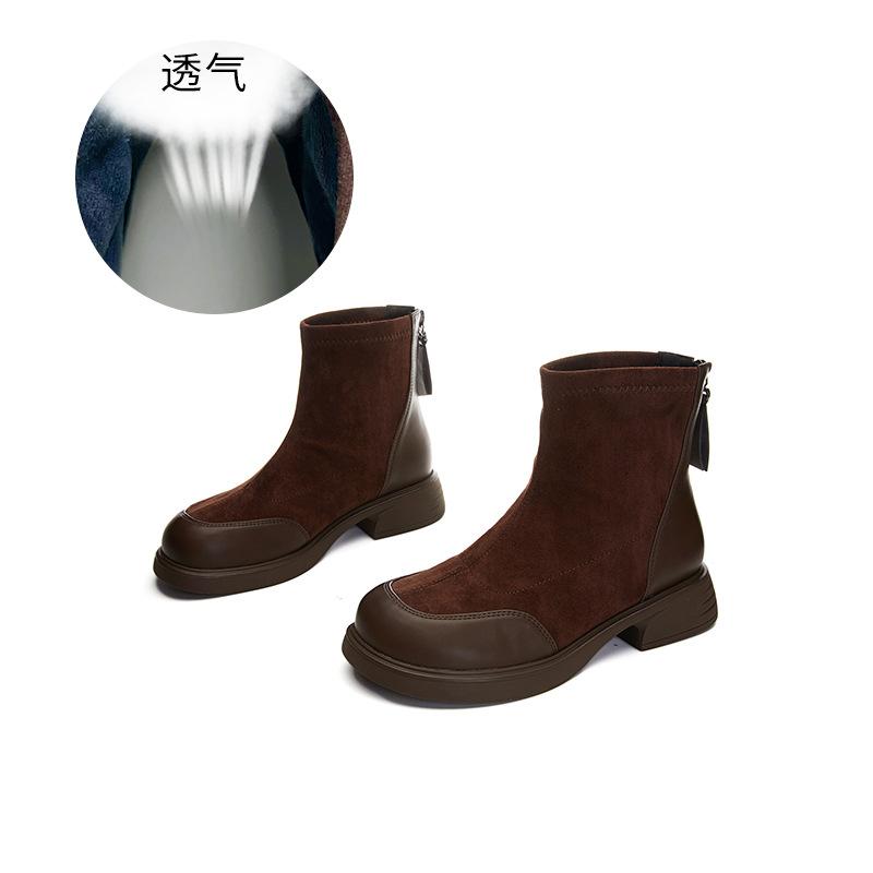 Leather Martin Boots Women's 2025 Winter New Retro Short Boots Skinny Boots Casual Versatile Boots Women's Platform Women's Boots