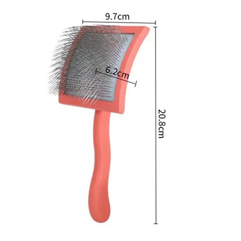 Spazzola per rimuovere i peli per toelettatura di animali domestici Spazzola per capelli manuale per bellezza domestica Manico lungo Rastrello per deshedding riutilizzabile professionale