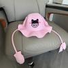 Moving Rabbit Ears Straw Hat Cute Cartoon Children's Hat Summer Outing Visor Fisherman Hat