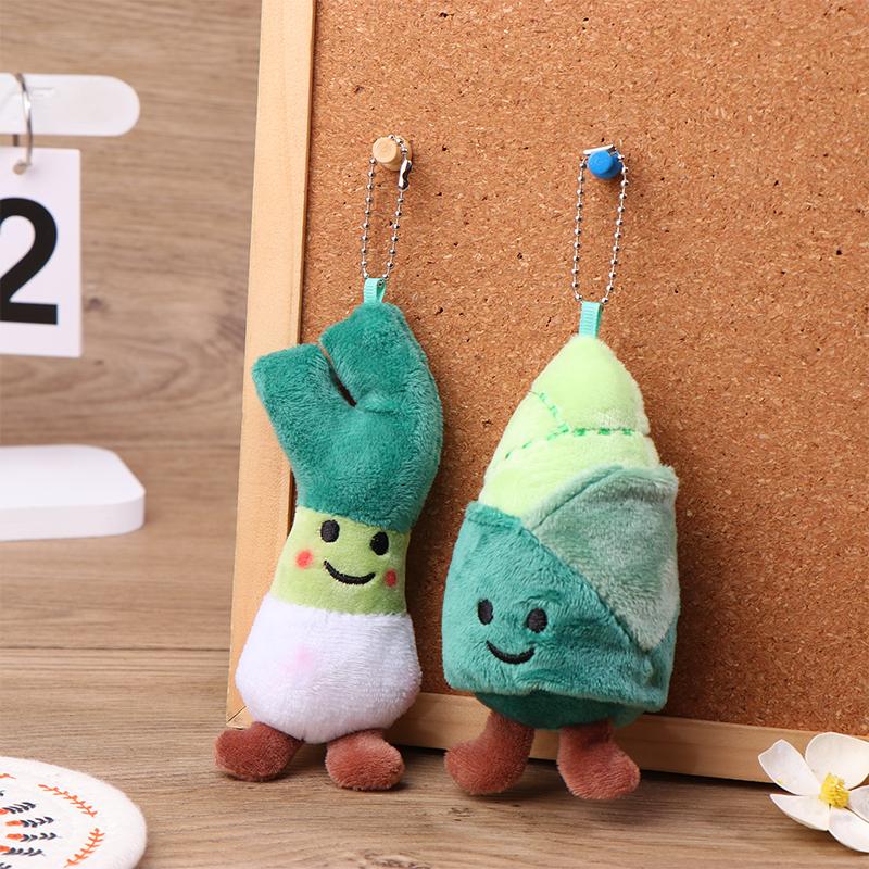 Série de Pelúcias de Vegetais Boneco Brócolis, Cebolinha, Brotos de Bambu, Repolho, Boneco Milho Chaveiro Pingente Presentes