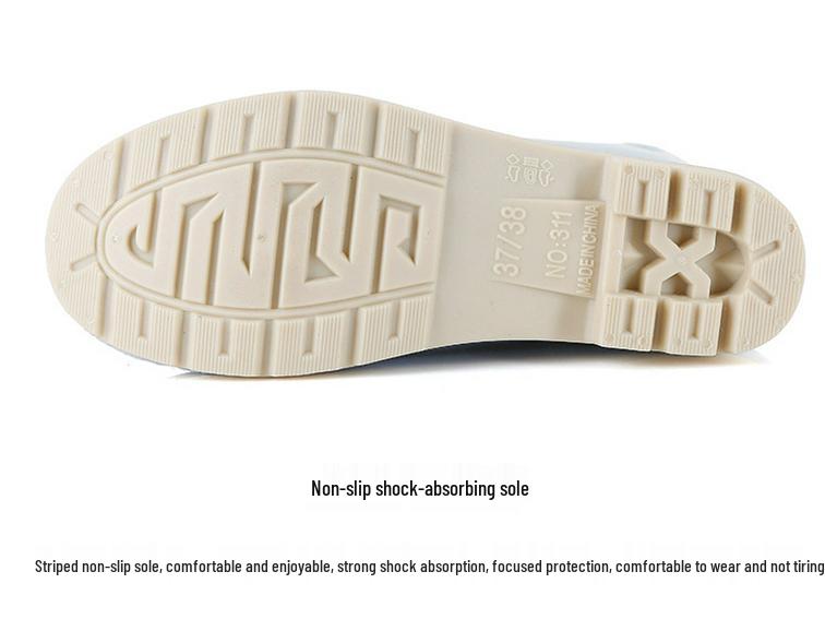 Женские 42 см Очень Высокие Нескользящие Утолщенные Водонепроницаемые Резиновые Сапоги для Путешествий, Уборки Столовой и Модной Носки