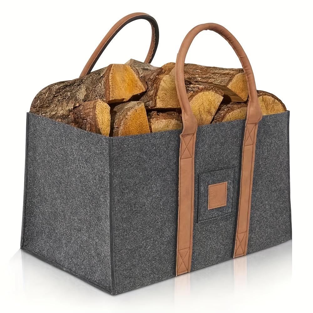 Filtvedsäck för Camping - Multifunktionell Förvaringspåse med Stor Kapacitet Utomhusorganisatör för Smutsiga Kläder Bärbar Vedbärare