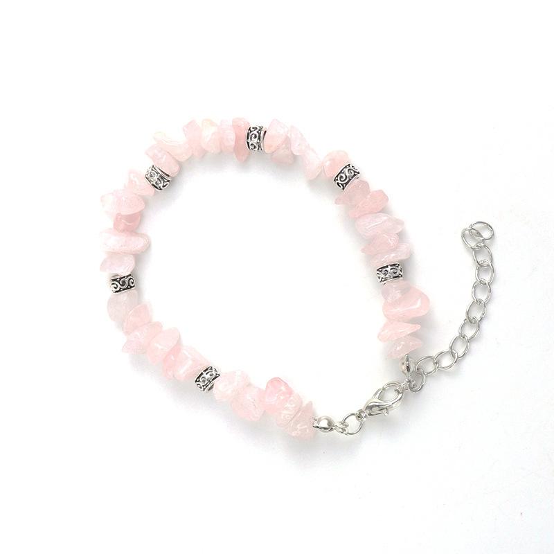 Handmade Beaded Natural Stone Crystal Gravel Alloy Bracelet Bracelet Bracelet Adjustable Multi-Color B28