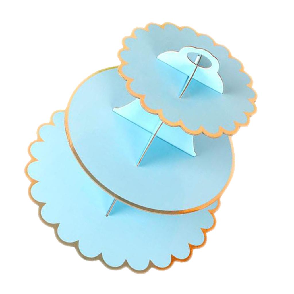 Round Cardboard Cupcake Stand Dessert Tower Treats Stacker Pastry Serving Platter Food