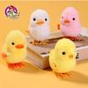 Lejier Clockwork Jumping Duck Plush Toy - Interactive Birthday Gift for Kids