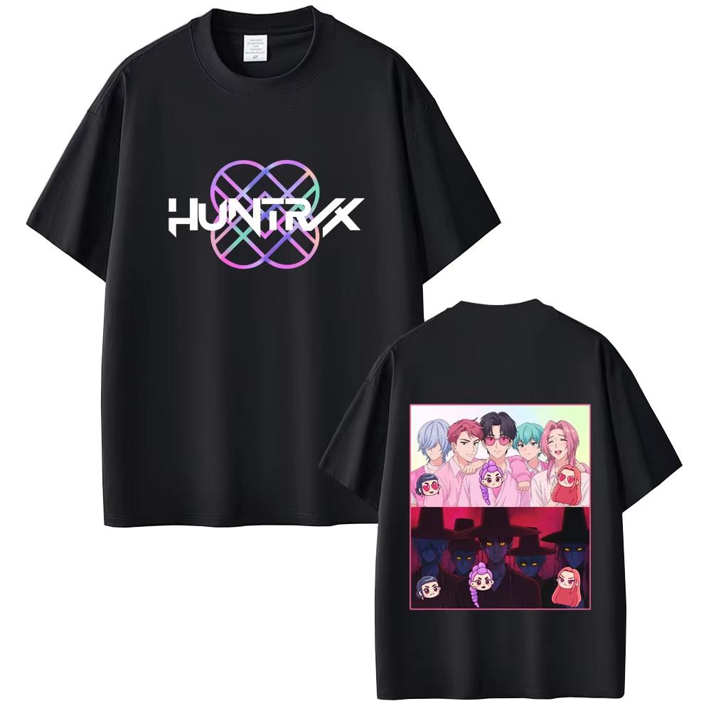 KPop Demon Hunters T-shirts Saja Boys Tee Shirt Rumi Mira Zoey T-shirt Men Women Cotton Casual Cartoon Short Sleeve T Shirt Tops