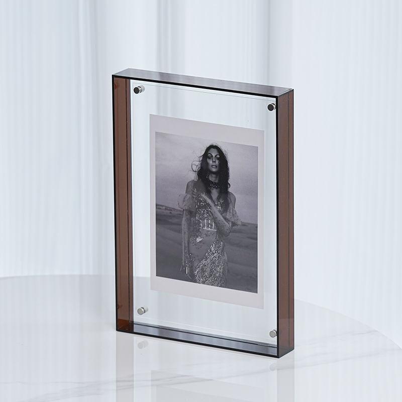 Acrylic Translucent Photo Frame for Ambient Pendulum, Wall Decoration, Hollow Picture Frame for Wedding Photo, ID Photo,Painting