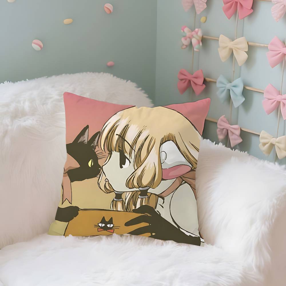 Cute Anime C-Chobits Kawaii Throw Pillow Covers Pattern Cushion Cover Suitable For Sofa Bedroom Car Pillow Cover