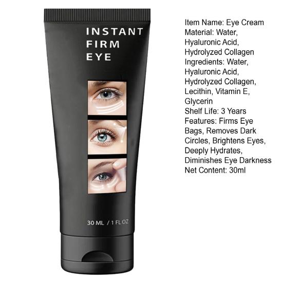 Eye Cream Firming Instant Eye Tightener Reduce Dark Circles Bags Hydrating Eye Creams Lightweight Formula Anti-Aging Wrinkle Treatment for Men Women