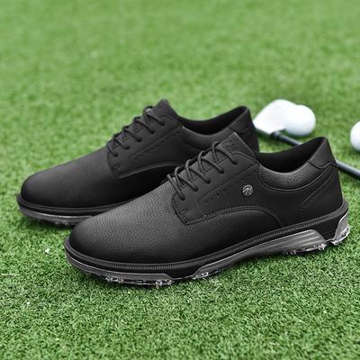 Nepromokavé golfové boty Pánské ležérní sportovní boty Prodyšné tréninkové tenisky Kožené golfové tenisky Protiskluzové hroty Golfové trenažéry