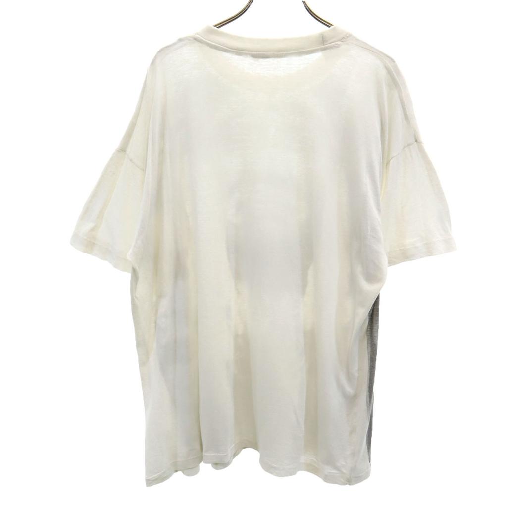 GAMMEL 90-talls Kortarmet T-skjorte Hvit system Enkeltsøm Herre Brukt