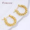 1/2/3Pairs 18K Gold Plated Vintage Twisted Hoop Earrings For Women,Circle Hoops Party Jewelry,Earrings Accessories