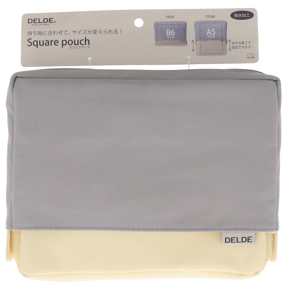 Sunstar Stationery Square Pouch L Delde Gray X White S2281562