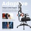 Chaise de bureau ergonomique - Newtral - Dossier haut - Support lombaire réglable - Accoudoirs 3D