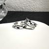 Black And White Checkerboard Index Finger Ring Niche Design Sense Men And Women Open Ring Light Luxury Small Fragrant Style Personality Ring