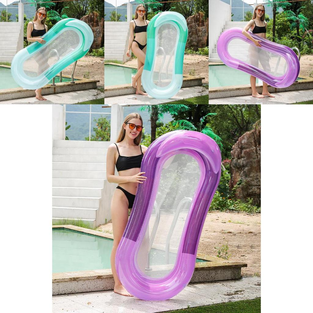 Pvc Gradient Green Adult Water Hammock Lounger Inflatable Chair Cross-border Hot Sale