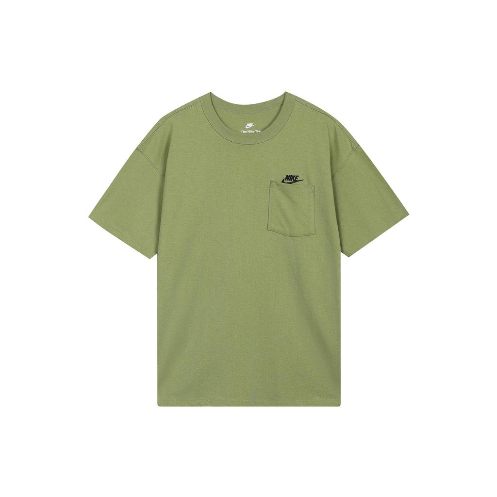 Nike T Shirts Men's Green Crew Neck Moderate Straight Fit DQ9296-334