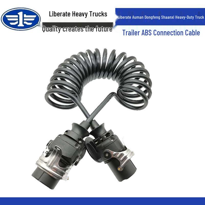Five-Core Spiral ABS Connection Cable for Jie Fang, Ouman, Dongfeng, and Shaanxi Heavy-Duty Trucks