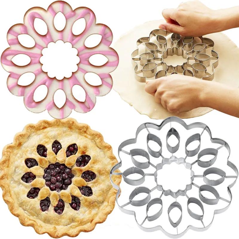 New Sunflower Cookie Mold Stainless Steel Cookie Cutters Large Size DIY Pasty Molds Biscuit Stamp Cake Decorating Tools