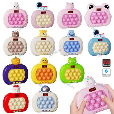 Elektronische 999-Level-Pop-Light-Quick-Push-Spielkonsole mit LED-Bildschirmanzeige für Erwachsene und Kinder, Zappeln, Anti-Stress-Spielzeug, Weihnachtsgeschenk