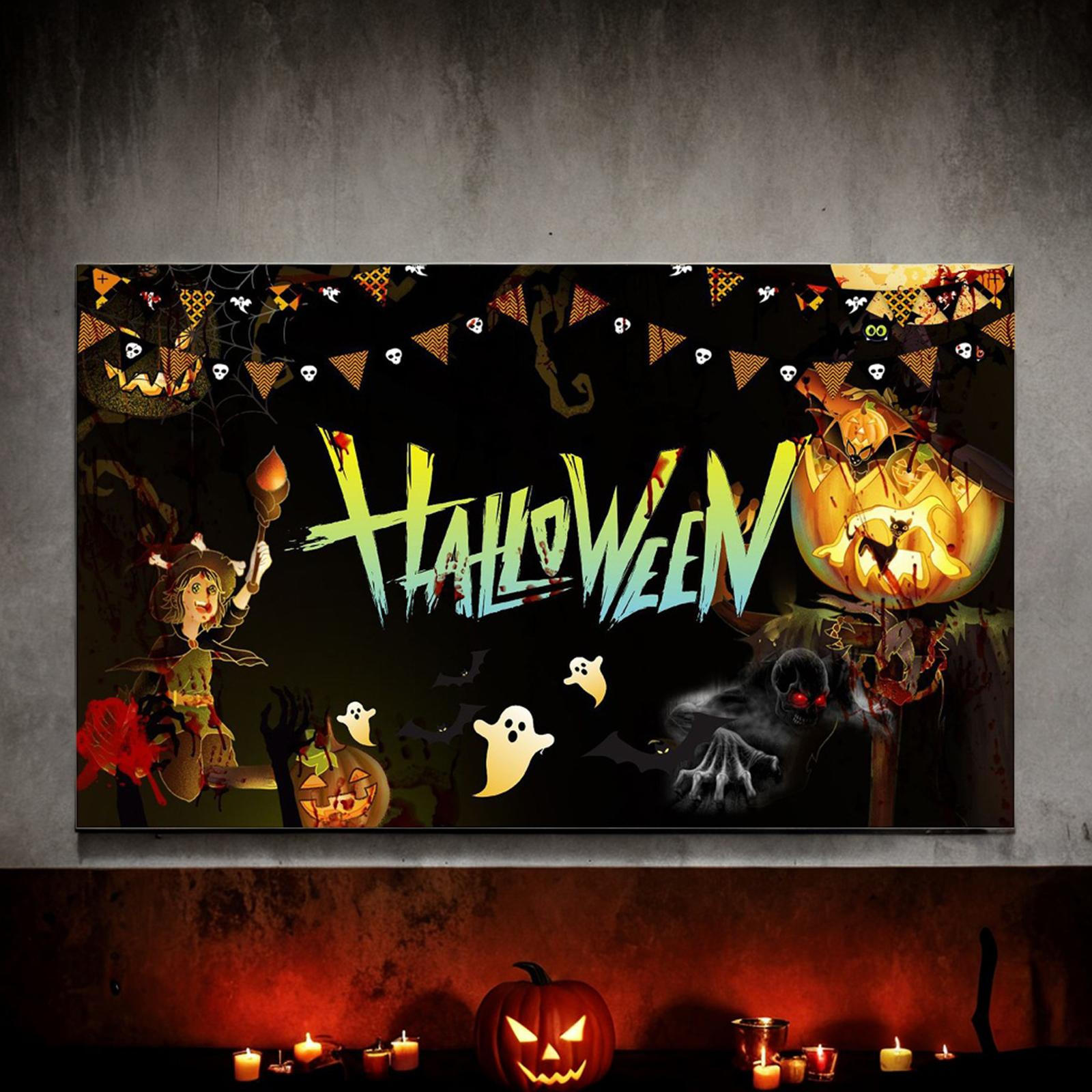 

Halloween Photography Backdrop Banner Scary Scene Supplies Decor Spooky 180cmx100cm