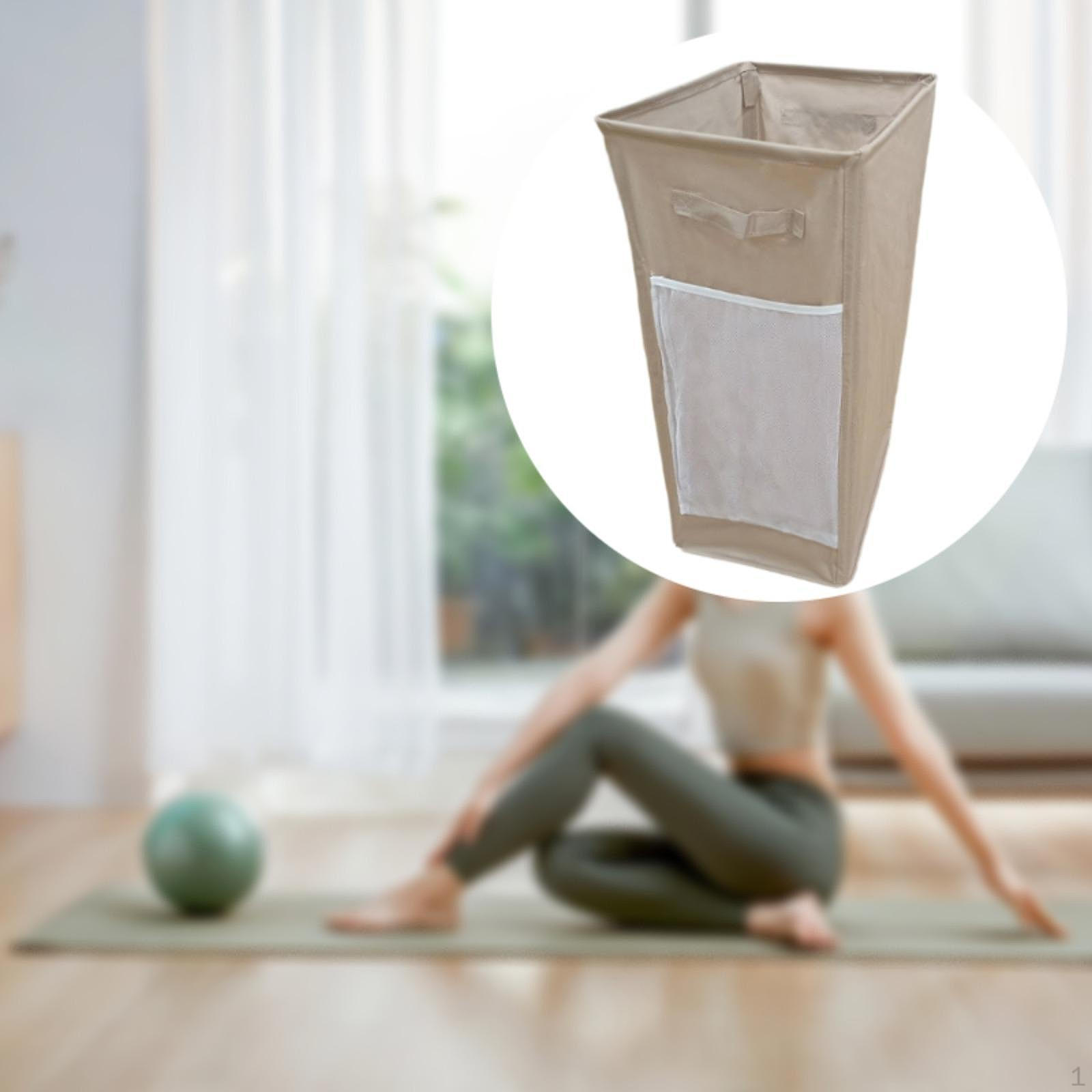 

Складная корзина для белья, органайзер для хранения игрушек объемом 84 л, стойка для коврика для йоги, хаки