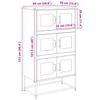 Highboard White 68 X 39 X 123 Cm Steel