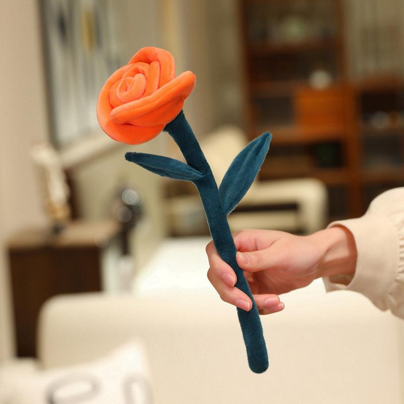 Plush Rose Flower Toy - Home Decor Ornament for Kids and Girls - Perfect Valentine's Day Gift