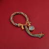 Braccialetto Tangka Tibetano Tessuto a Mano Dei Manjusri Uomo Donna Corda da Mano Regalo