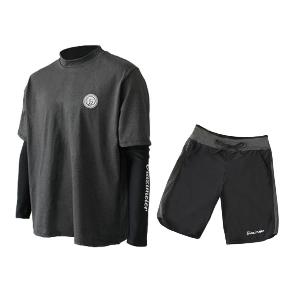 

2 шт./компл. Унисекс купальник с длинными рукавами, быстросохнущий, топ с эффектом двухслойности, свободный, высокая эластичность, регулируемая талия, для пары, для серфинга PP