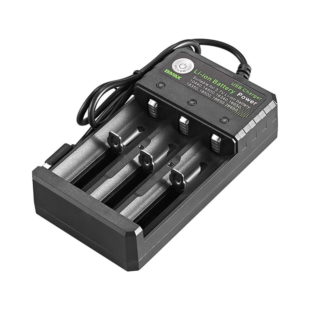 Fast USB Smart Battery Charger Suitable for Rechargeable 18650 Lithium-ion and IMR Batteries 3.7V Battery USB Charging Seat USB Three-slot Chargin