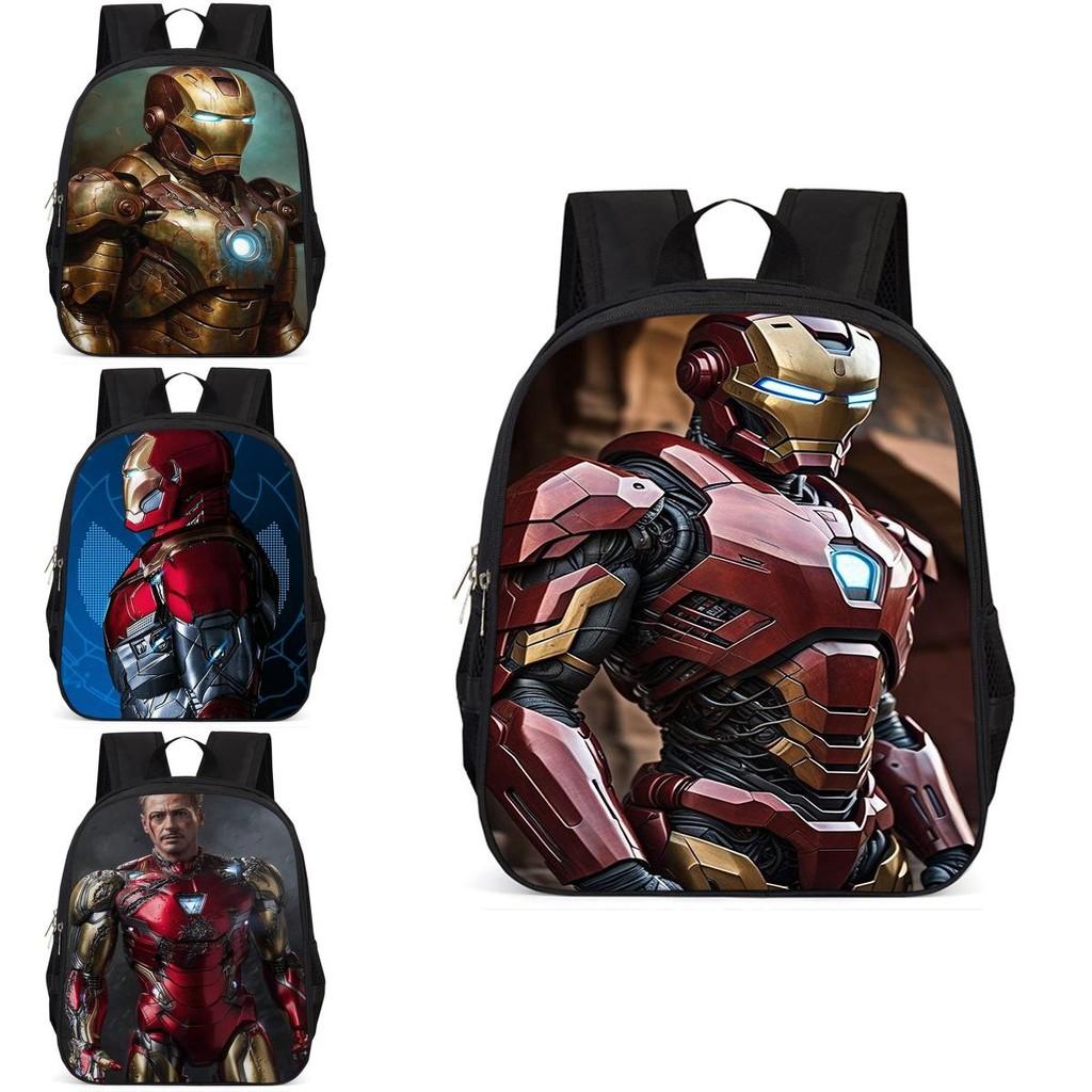 Stylowy plecak dla dzieci Iron Man 15 cali, duża pojemność, lekki, wykonany z tkaniny Oxford