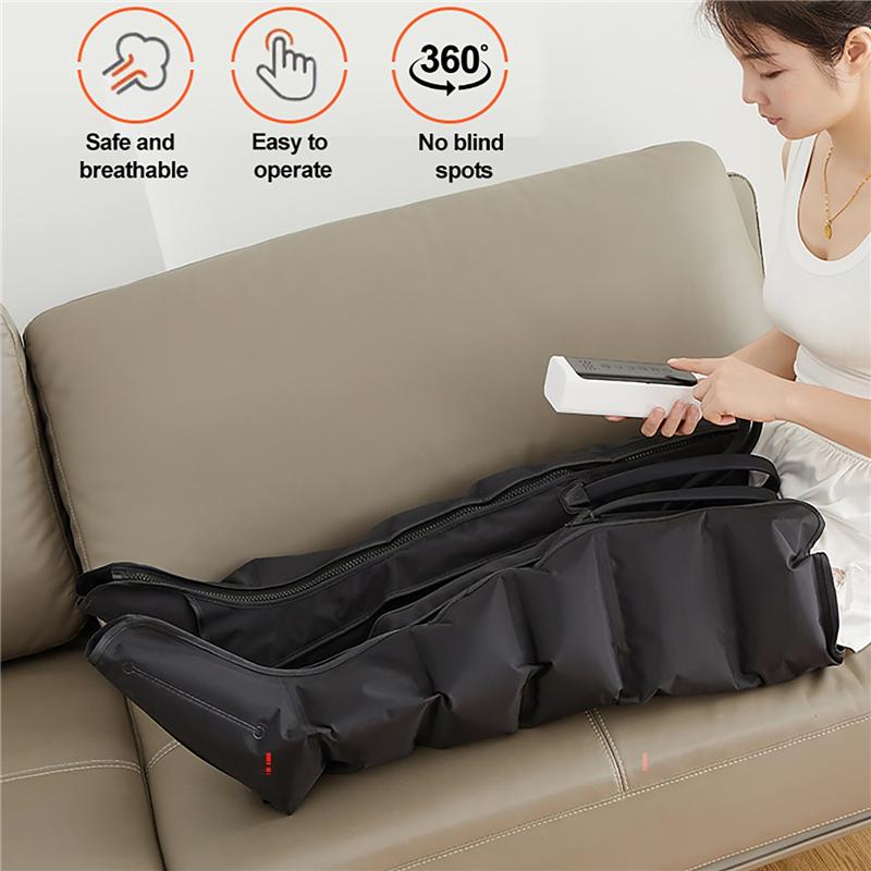Foot Air Pressure Leg Massager 3-in-1 Modes 360° Full Leg Massage Boots Leg and Foot Air Wave Massager LED Display Controller