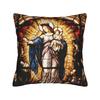 Christliche Kissenhülle Polyester Kissenbezug Dekorativ Gott segne Jesus Christus Zierkissenhülle Zuhause Quadratisch cm