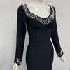 Elegant Beaded Evening Gown - European & American Style for Socialites